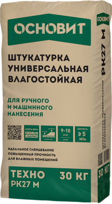 ТЕХНО РК27 M ШТУКАТУРКА УНИВЕРСАЛЬНАЯ ВЛАГОСТОЙКАЯ